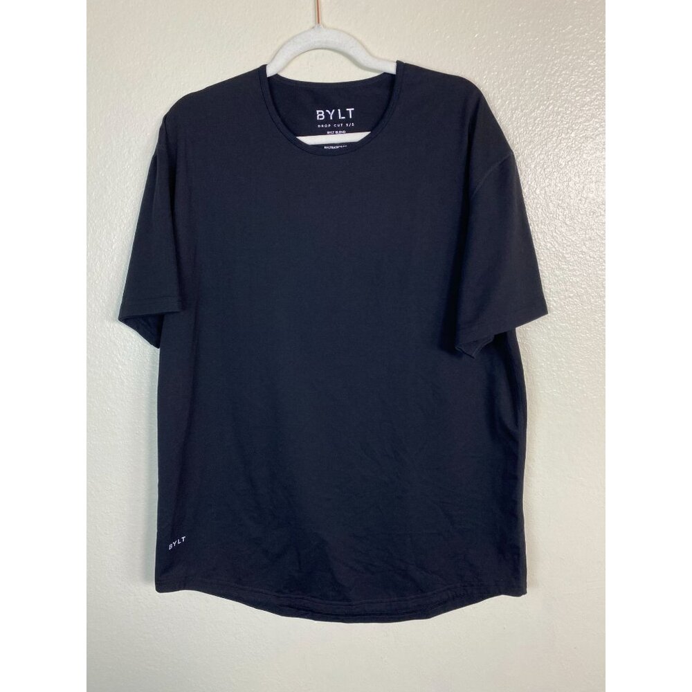 BYLT Drop Cut Short sleeve T-Shirt Men size‎ XL Black Basic Casual Performance